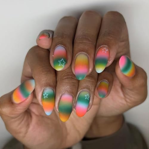 Künstliche Fingernägel, kurz, zum Aufkleben, für Damen und Mädchen, für Sarg, Mandel, French Tip On Nail von Dasbsug