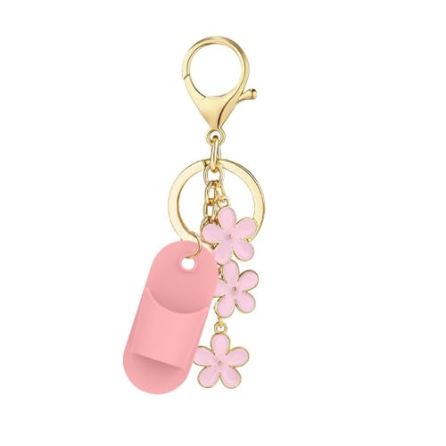 Lipgloss-Schlüsselanhänger-Halter, Kosmetik-Aufbewahrungslösung, beschäftigte Frauen, Kettenkappe für Lipgloss und Balsam, kompakter Lipgloss, Schlüsselanhänger-Organizer, Pk, Einheitsgröße von Dasbsug