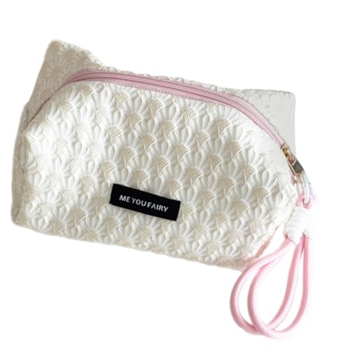 Make-up-Tasche mit Blumenmuster, großes Fassungsvermögen, Reise-Kosmetiktasche, organisiert, Kulturbeutel für Damen und Mädchen, Badezimmer-Organizer-Tasche, Sonnenblumen-Reis, Mass Beauty von Dasbsug