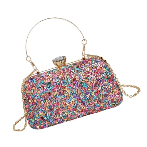 Mehrfarbige Strass-Handtasche für Damen, funkelnde Abendtasche, Abendtasche, geeignet für Hochzeiten, Partys, Verabredungen, Abschlussbälle, Event-Tasche, 02style, One Size von Dasbsug