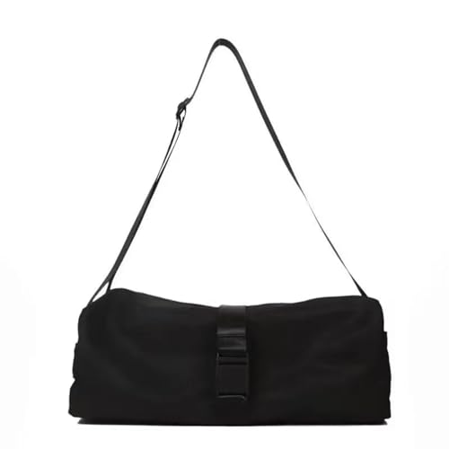 Modische Schultertasche Hobos Crossbody Solid Casual Reißverschluss Große Kapazität Damen Herren Pendeln Casual Schultertasche, Farbe: Schwarz, Small money von Dasbsug