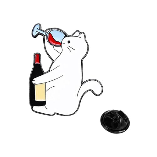 Niedliche Anstecknadel in Katzenform, stilvolle Brosche für Kleidung und Taschen, Freund und Festival-Schmuck, trendige Anstecknadel, Einheitsgröße, Wie beschrieben von Dasbsug