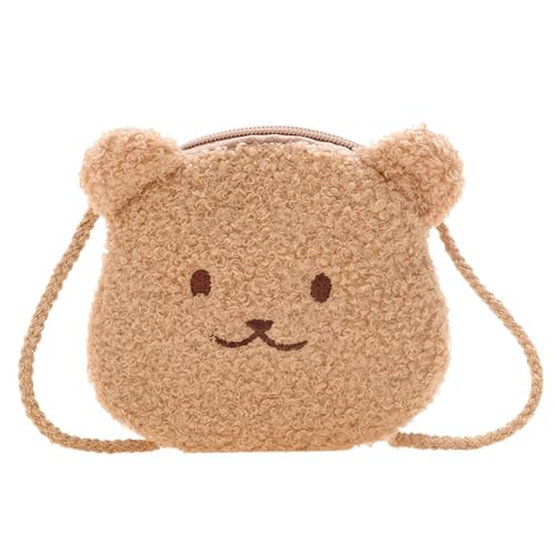 Plüsch-Umhängetasche, Cartoon-Handtasche mit Reißverschlüssen, Münzgeldbörse, Schultertaschen, Zubehör, Geld, Cartoon-Tasche mit Reißverschlüssen, B, Mass Beauty von Dasbsug