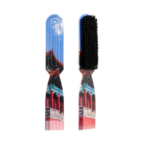 Praktische Haar- und Bartbürste für Damen und Herren, weiche Borsten für sanfte Haut, tragbares Gesichtspflege-Werkzeug, Damen-Styling-Werkzeug von Dasbsug