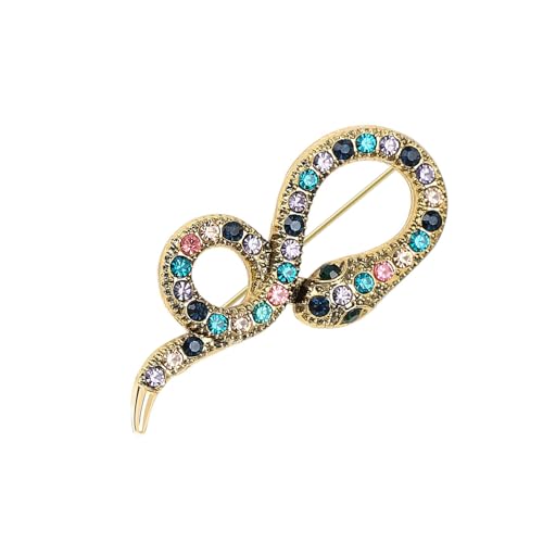 Praktische Vintage-Brosche mit Strasssteinen, für Damen, verziert mit Strasssteinen für einen anspruchsvollen Look, Modeschmuck, Einheitsgröße, Wie beschrieben von Dasbsug