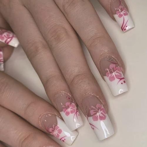 Press On Nails Ballerinas Sarg Fake Designs Stick On Full Covers Falsche Acryl Kleber auf Frauen Ballerinas Sarg Fake Nail von Dasbsug