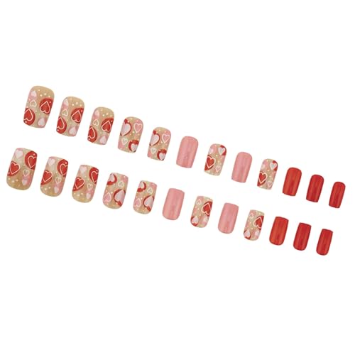 Quadratische Nagelspitzen, Kunstkleber zum Aufkleben, zum Aufdrücken, für Damen und Mädchen, Acrylkleber auf Nagel für Frauen, transparent von Dasbsug