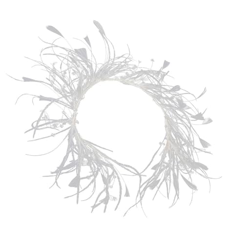 Quasten, gefiedertes Kristall-Stirnband für Damen und Mädchen, rutschfest, elegant, Haarreif für Hochzeit, Party, Abschlussball, Haarstyling-Accessoire, Brautjungfer, Haarschmuck von Dasbsug