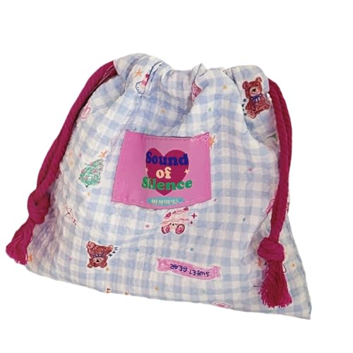 Schöne Kosmetiktasche, tragbare Aufbewahrungstaschen, Kordelzug, kleine Tasche, Kosmetiktasche, schönes Make-up, klein für Damen, C, Mass Beauty von Dasbsug