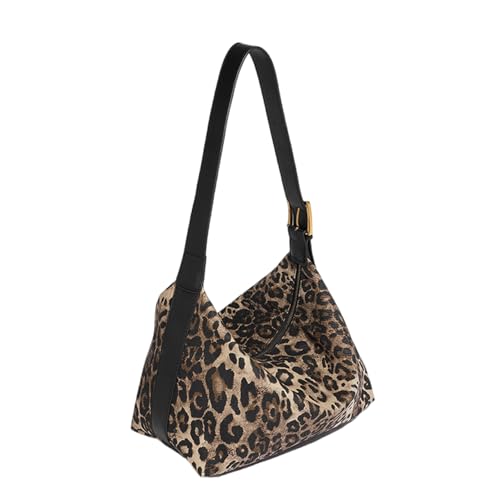 Stilvolle Schultertasche mit Leopardenmuster für Damen, geräumige lässige Unterarm-Geldbörse für Reisen und den täglichen Gebrauch, große Handtasche von Dasbsug