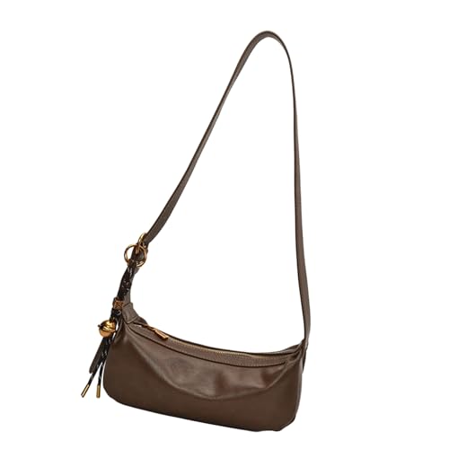 Stilvolle Umhängetasche aus weichem PU-Leder, funktionale Unterarmtasche für Pendler, Einkaufen und zur Verschönerung Ihres Looks, braun, One Size von Dasbsug