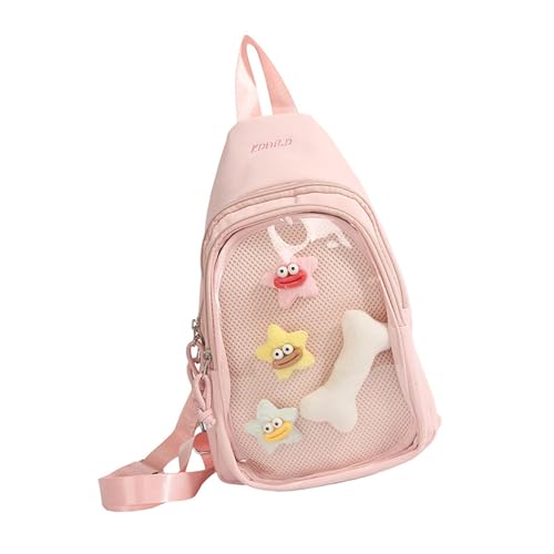 Stilvolle japanische Anime-Brusttasche mit verstellbarem Riemen, große Kapazität, Crossbody für den täglichen Gebrauch, japanische Mode-Shopper, a, Einheitsgröße von Dasbsug