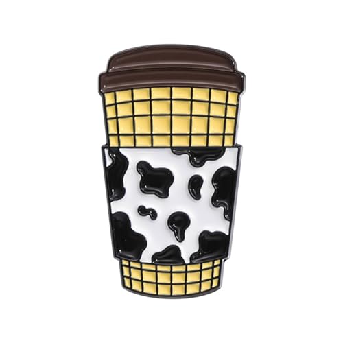 Trendige Cartoon-Cup-Brosche aus robuster Legierung, elegante Anstecknadel verleiht jedem Ensembles eine verspielte Note. Einzigartiges Cartoon-Design, Einheitsgröße, Wie beschrieben von Dasbsug