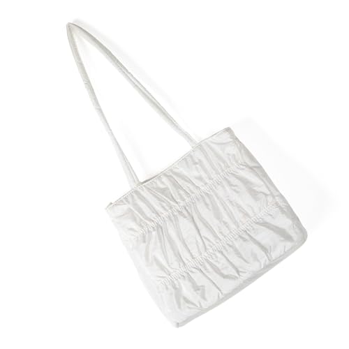 Unterarmtasche mit großer Kapazität für Damen, plissierte Schultern, stilvolle Achselhöhle, Pendeln, Einkaufen, stilvolle Achselhöhle für Damen, große Kapazität, Schulterunterarm, täglich, weiß, One von Dasbsug