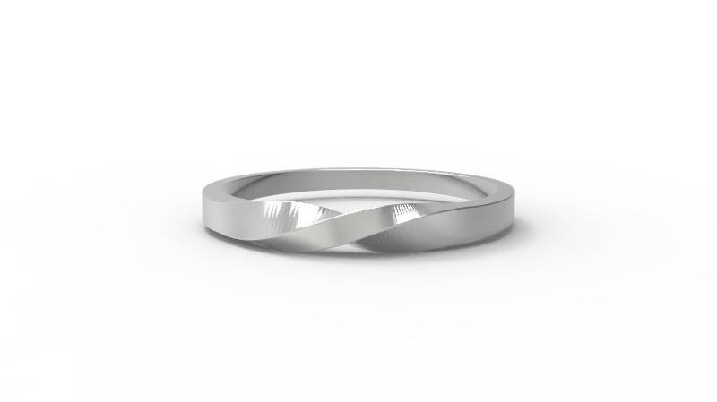 10K & 14K Gold Geschwungener Ring Twist Texturiertes Band Goldring in Gelb Weiß Und Roségold Wahl von DaseJewelry