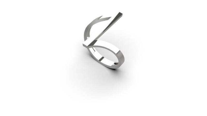 Massiver 10K & 14K Gold Geschwungener Ring Nummer 1 Symbol Design Band Feingold in Gelb Weiß Und Roségold Wahl von DaseJewelry