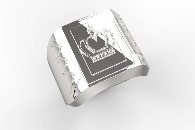 Schwerer Herren Solid 925 Silber Krone Ring König Fein Sterling Signet von DaseJewelry