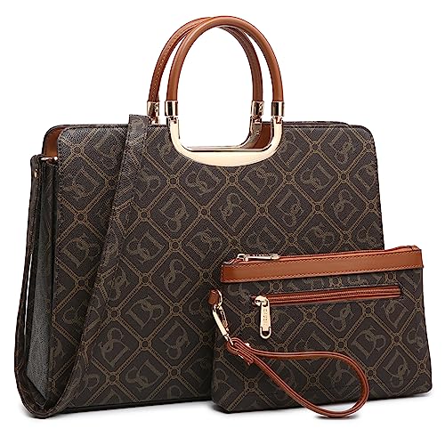 Damen-Handtasche mit Griff oben, Schultertasche, Handtasche, Arbeitstasche mit passender Geldbörse, Ds Kaffee, Large von Dasein