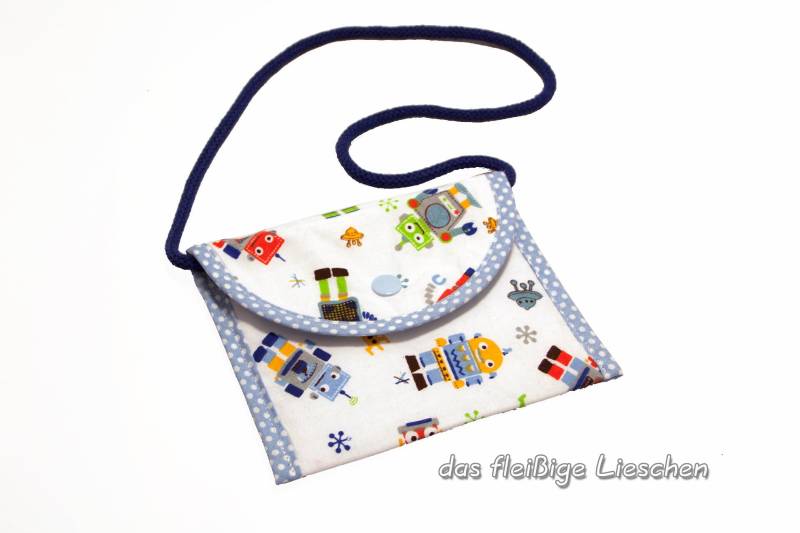 Brustbeutel Portemonnaie Portmonee Geldbeutel Kind Roboter von DasfleissigeLieschen