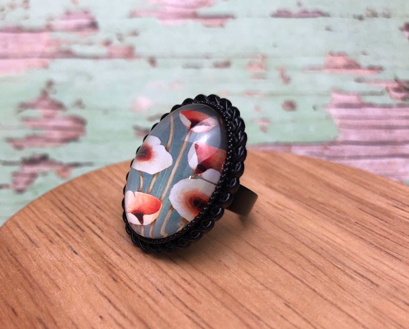 Großer Floraler Verstellbarer Statement Ring Großer Floraler Verstellbarer Statement Ring von DashesDesign