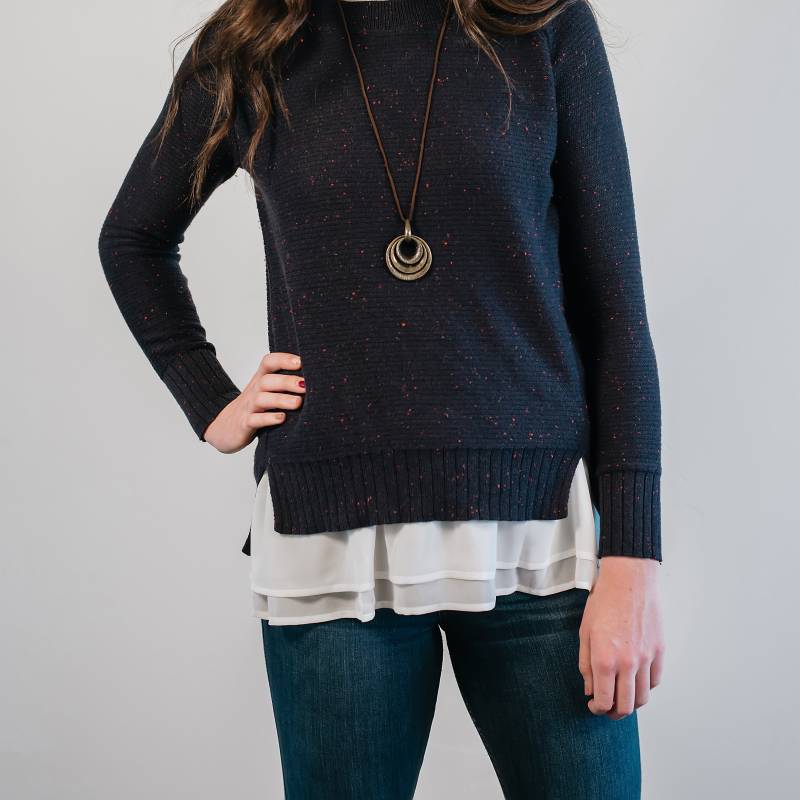 Tc - Chiffon Ruffle Top Stretcher Style C 6 Farben Größen, S-4xl von DashwoodShop