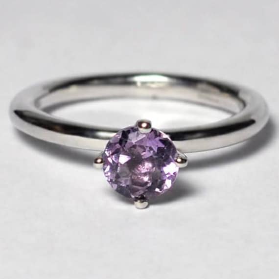 Natürliche Lila Amethyst Verlobung Silber Ring, Womens 925 Sterling Schmuck, Februar Birthstone Edelstein, Mutter Frau Geschenk Für Sie von DasmanJewelry