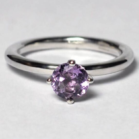 Natürliche Lila Amethyst Verlobung Silber Ring, Womens 925 Sterling Schmuck, Februar Birthstone Edelstein, Mutter Frau Geschenk Für Sie von DasmanJewelry