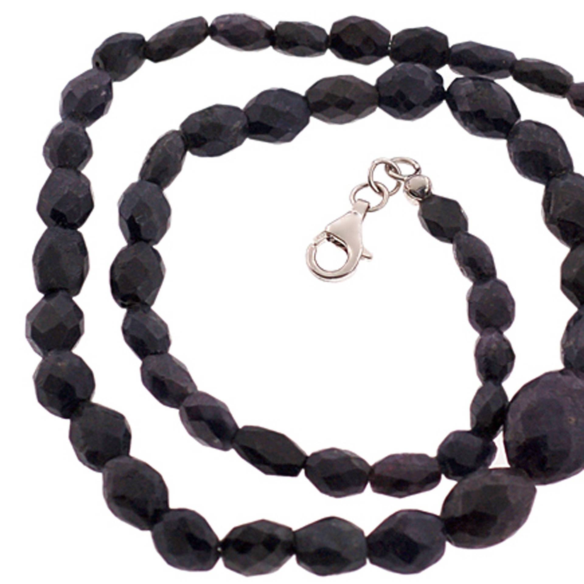 Saphir Rohstein Perlenkette Sterling Silber 925 Damen Strang, Natürlicher September Geburtsstein Edelstein Schmuck von DasmanJewelry