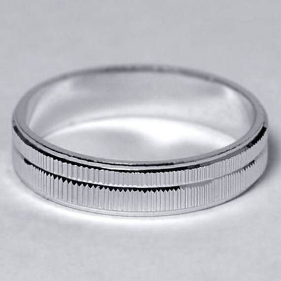 Simple Unique Thin Plain Band Ring Sterling Silber 4, 2mm, Art Deco Vintage Antique Custom Jewelry von DasmanJewelry