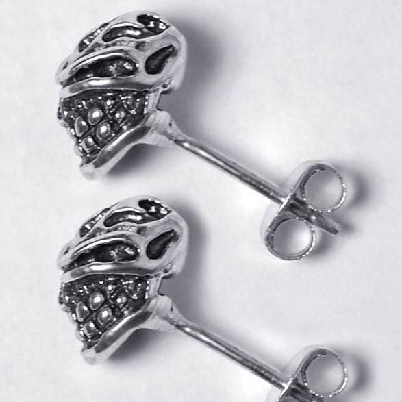 Vintage Skull Small Tiny Stud Earrings 925 Sterling Silber Für Frauen Und Männer, Gothic Goth Custom Unique Jewelry von DasmanJewelry