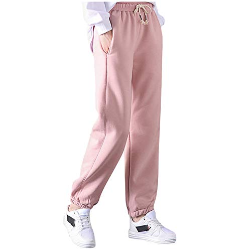 Dasongff Damen Jogginghose mit Innenfleece Winter Warm Thermo Leggings Gefüttert Sweatpants Sporthose Outdoor Wanderhose Jogger Hose Verdickte Sweathose Traininghose mit Kordelzug und Taschen von Dasongff