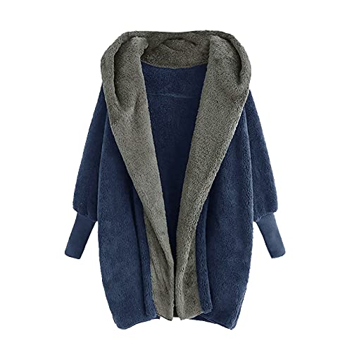 Damen Plüschjacke Winterjacke Teddy Warm Fleecejacke Hoodie Pullover Mit Kapuze Winter Parka Outwear Kapuzenjacke Einfarbig Wollmantel Lässige Jacken Mantel Oberteile Kardigans Mantel Outdoorjacken von Dasongff