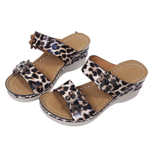 Dasongff Damen Frauen Keilsandaletten Plateau Sandalen, Mädchen Sandalen mit Absatz, Sandaletten Römersandalen Pantoletten Schuhe Wedge Heel Offene Elegante Freizeit Sommer Absatzschuhe von Dasongff