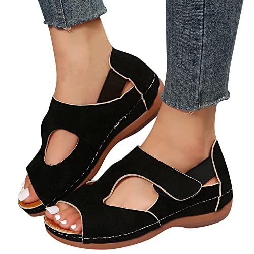 Dasongff Damen Frauen Keilsandaletten Plateau Sandalen, Mädchen Sandalen mit Absatz, Sandaletten Römersandalen Pantoletten Schuhe Wedge Heel Offene Elegante Freizeit Sommer Absatzschuhe von Dasongff