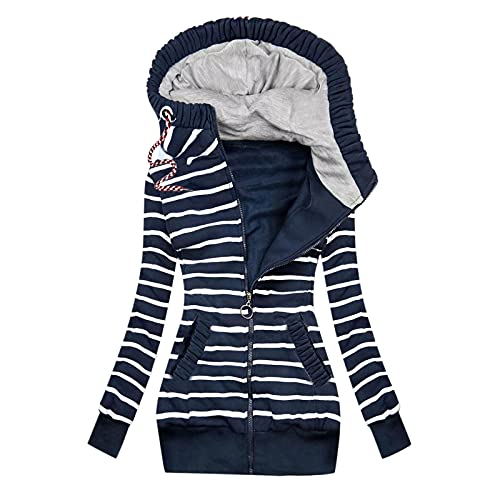 Hoodie Damen Sweatjacke Oversize Zip Up Hoodie Y2k Kapuzenjacke Casual Pullover Oberteile Kapuzenpullover Herbst Winter Sweatshirt Jacke Outdoor Leichte Sportjacke Mit Taschen Kapuzenpullover von Dasongff