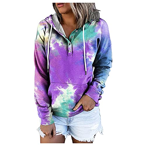 Dasongff Damen Kapuzenpullover Hoodies Kordelzug Pullover Casual Dünn Kapuzen Sweatshirt Frauen Einfarbig Langarm Tops Streetwear Kapuzenpullis Warm Pulli Winterjacke Mantel Outwear mit Kängurutasche von Dasongff