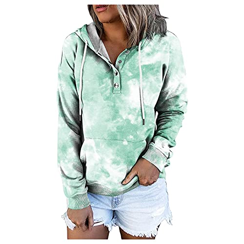 Dasongff Damen Kapuzenpullover Hoodies Kordelzug Pullover Casual Dünn Kapuzen Sweatshirt Frauen Einfarbig Langarm Tops Streetwear Kapuzenpullis Warm Pulli Winterjacke Mantel Outwear mit Kängurutasche von Dasongff