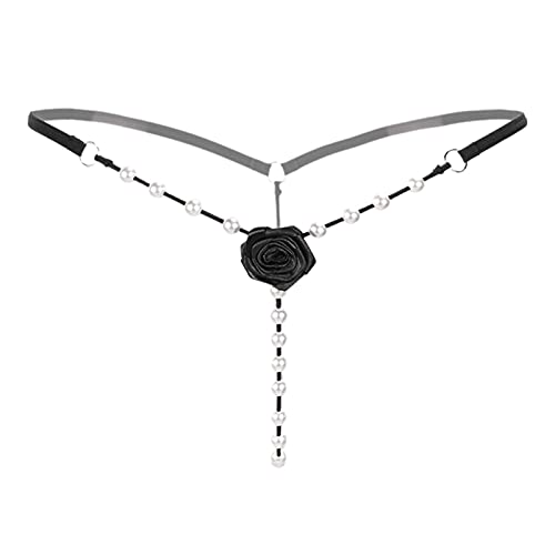 Dasongff Damen Slip Unterwäsche String Tanga Perlenstring Mini Strings Slip T-Back Unterhose Ouvertslip Höschen Unterhose G-String Reizwäsche Erotik mit Ketten Schlüpfer Unterhosen Slips von Dasongff