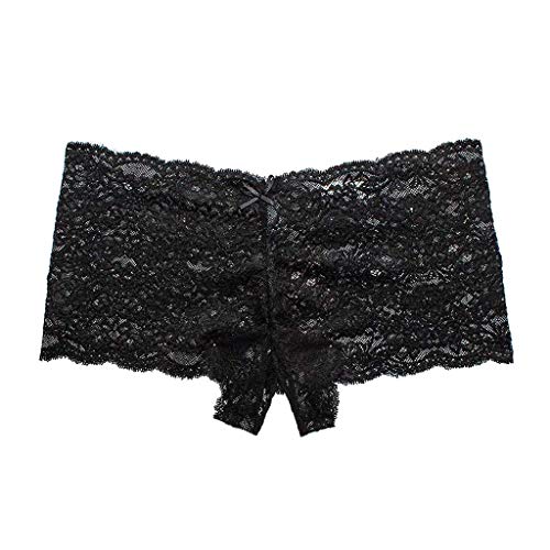 Dasongff Damen Slips Unterhosen Lace Bequem Unterwäsche Slip Panties Hipster Spitzenslips Dessous Soft Unterhose Niedrige Taille Offene Höschen Damenslip Spitze Tangas Shorts von Dasongff