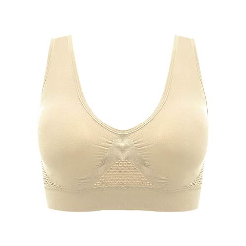 Dasongff Sport BH Starker Halt Mesh Ringerrücken Push Up Bequem Bustier Fitness Bra Große Brüste Ohne Bügel Gepolstert für Fitness Lauf Yoga von Dasongff