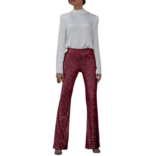 Glitzer Hose Damen Lang Schwarz Gold Große Größen Elegant - Shining Glitzerhose Pailletten Hose Silvester Festival High Waist Palazzo Lang Weite Hose Party Silber Bling 70er Hose Rave Freizeithose Glitzer Hose Damen Lang Schwarz Gold Große Größen Elegant - Shining Glitzerhose Pailletten Hose Silvester Festival High Waist Palazzo Lang Weite Hose Party Silber Bling 70er Hose Rave Freizeithose von Dasongff