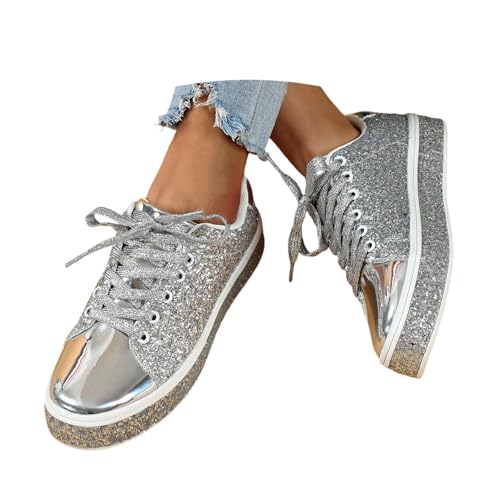 Glitzer Sneaker Damen Pailletten Silber Glitzer Festliche Sneaker Schuhe Karneval Fasching Glitzerschuhe Brautschuhe Slip on Bequeme Glitzerschuhe 2025 Schuhe mit Keilabsatz Silber Turnschuhe Glitzer Sneaker Damen Pailletten Silber Glitzer Festliche Sneaker Schuhe Karneval Fasching Glitzerschuhe Brautschuhe Slip on Bequeme Glitzerschuhe 2025 Schuhe mit Keilabsatz Silber Turnschuhe von Dasongff