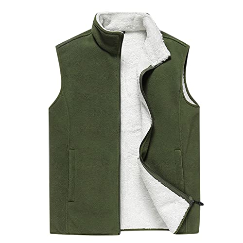 Herren Fleeceweste mit Kapuze Winter Warme Outdoor Weste Ärmellos Tank Tops Jacke Hoodie Sportweste Reißverschluss Kapuzenwesten Sweatshirt Kapuze Arbeitsweste T-Shirts für Sport und Freizeit von Dasongff