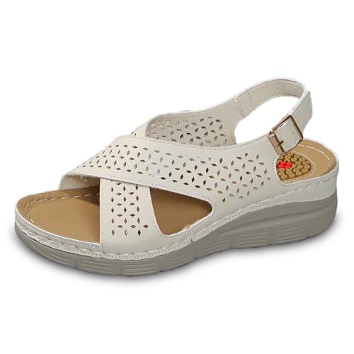 Orthopädische Sandalen Damen Hallux Valgus Sommer Flach Pantolette Leichte Mesh Strandsandalen Bequeme Big Toe Hausschuhe Elegant Breite Füße Sommerschuhe Casual Pantolette Freizeitschuhe von Dasongff