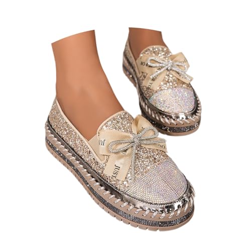 Pailletten Sneaker Glitzer Schuhe Damen Silber Italienische Strass Slip On Laufschuhe Karneval Festliche Schuhe mit Keilabsatz Walkingschuhe Slipper Elegant Bequem Sportschuhe Pailletten Sneaker Glitzer Schuhe Damen Silber Italienische Strass Slip On Laufschuhe Karneval Festliche Schuhe mit Keilabsatz Walkingschuhe Slipper Elegant Bequem Sportschuhe von Dasongff
