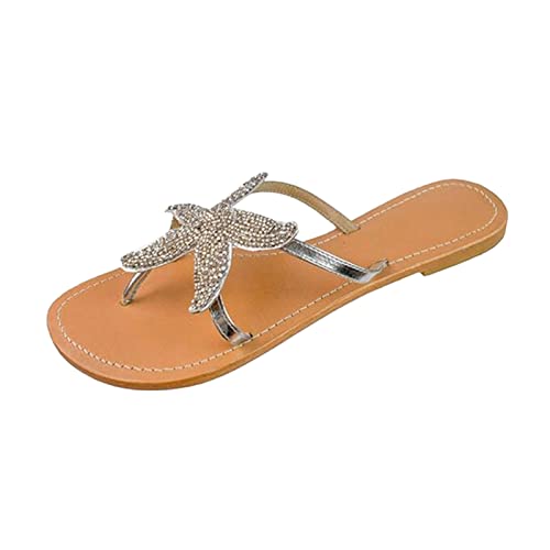 Sandalen Damen- Sommer Bequem Flip Flops Slippers Sandaletten Elegante Zehentrenner Hausschuh Slipper Sandals Abendschuhe Flip-Flops Sommerschuhe Sommerschuhe Sandaletten Römische Schuhe von Dasongff