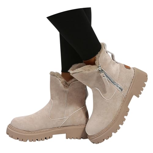 Stiefeletten Damen Grace Schneestiefel - Gefüttert Winterschuhe Ankle Boots Wasserdicht Warm Snowboot Mit Futter Herbst Winter Winterstiefel Komfort Stiefel Snow Winterboots Wanderschuhe Barfußschuhe von Dasongff