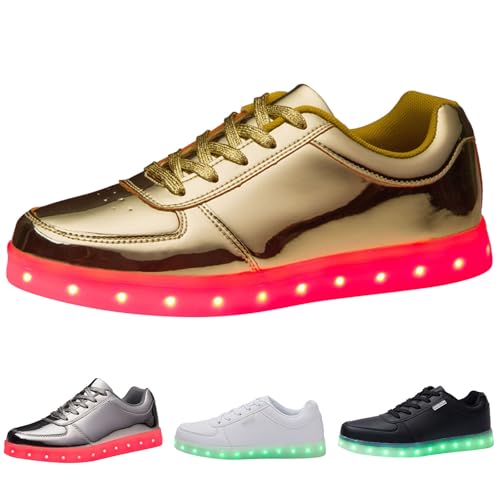 Unisex Leuchtende Schuhe Original Turnschuhe Weiche Paar Schuhe High Top für Damen Herren Turnschuhe Outdoor Sportschuhe Weiche Sohlen Freizeitschuhe Atmungsaktiv Walkingschuhe Barfuss Schuhe von Dasongff