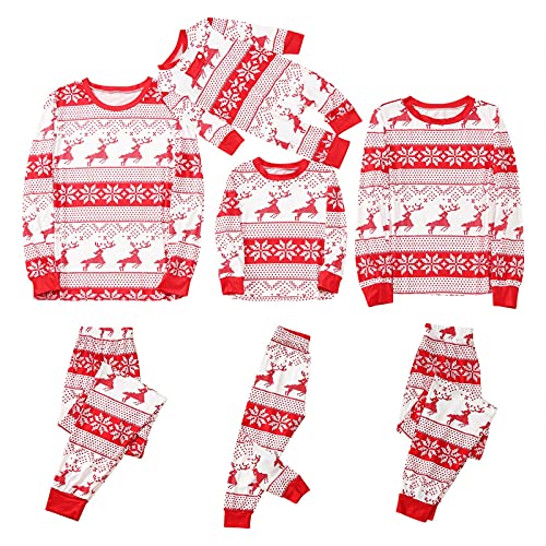 Weihnachten Schlafanzug Familien Weihnachten Pyjama Set Langarm Zweiteiliger Set Christmas Pyjamas Sleepwear Weihnachtspullover + Hose Weihnachtsschlafanzüge Hausanzug Nachtwäsche für Familien von Dasongff