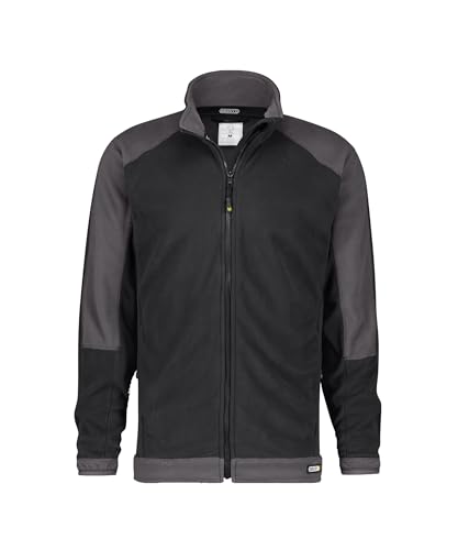 DASSY® Kazan Zweifarbige Fleecejacke - Größe 2XL - SCHWARZ/ZEMENTGRAU von Dassy